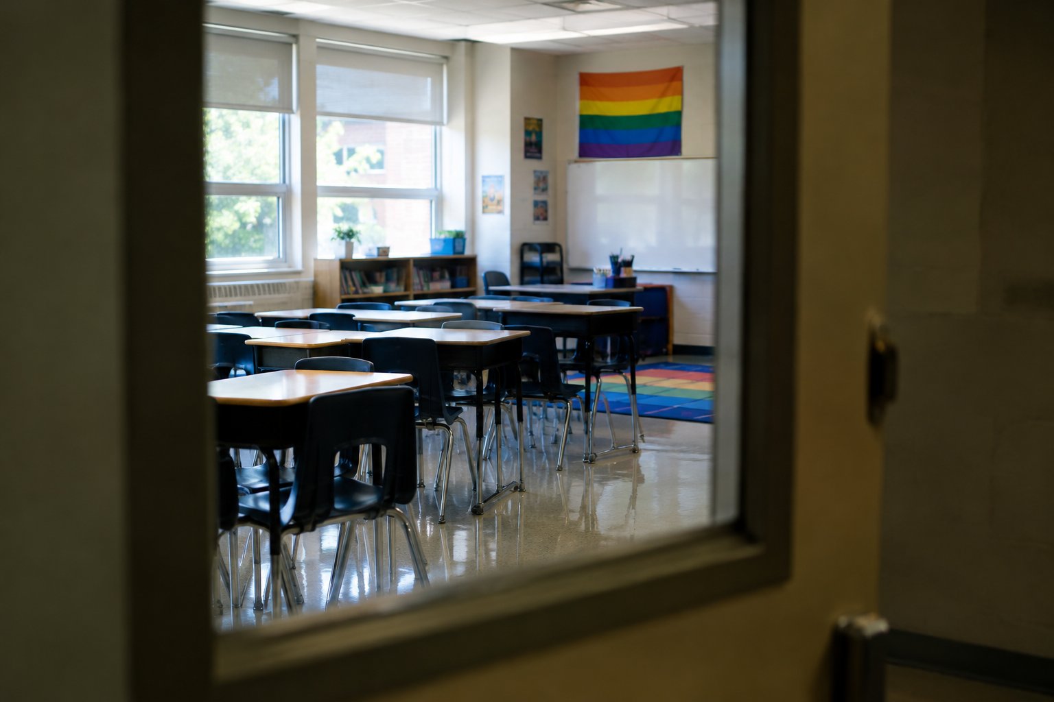 AI-generated image: Portland school district lifts ban on mother who challenged LGBT lessons